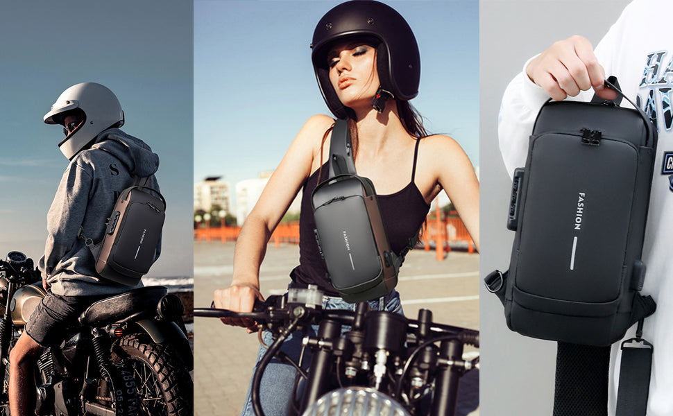 Chest Bag Multifunction Crossbody Sport Running Travel Sling Pack Anti-theft for Men (Random Color)