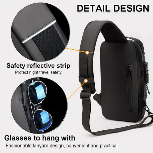 Chest Bag Multifunction Crossbody Sport Running Travel Sling Pack Anti-theft for Men (Random Color)