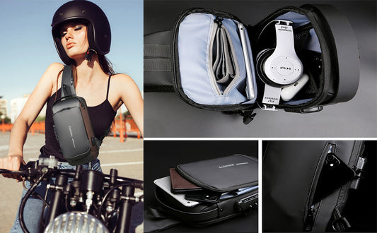 Chest Bag Multifunction Crossbody Sport Running Travel Sling Pack Anti-theft for Men (Random Color)