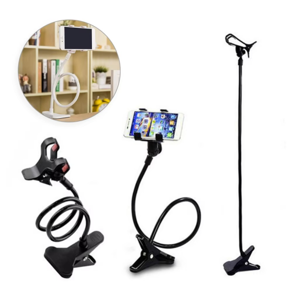Mobile Phone Stand Holder Flexible And Power Full Grip – 360 Degree Rotating Mobile Stand Bedside Able Lazy Snake Mobile Phone Holder – Random Color